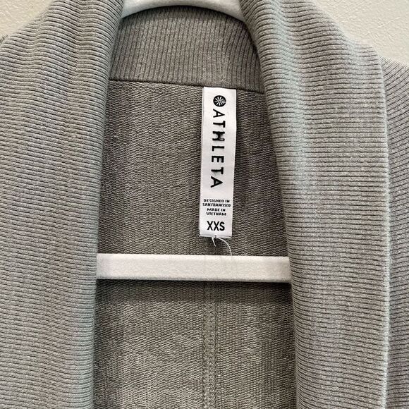 Athleta Sage Green Gray Open Front Cardigan - Size: XXS - Picture 4 of 15